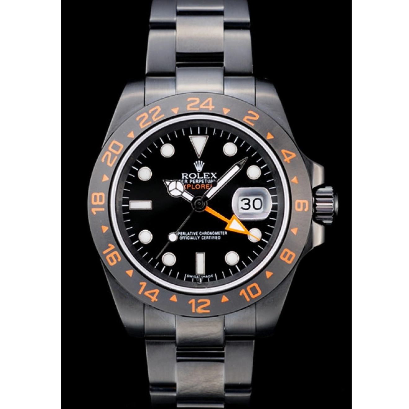 Good copy rolex watches Ceramic Black Black Dial Watch Explorer Bezel Rolex 0601